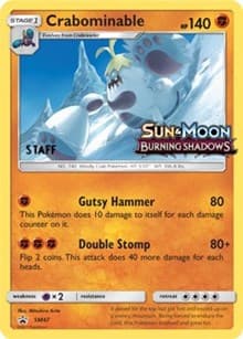 Crabominable SM47 Prerelease Promo Staff