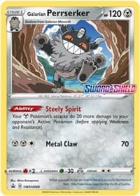 Galarian Perrserker SWSH008 Prerelease Promo