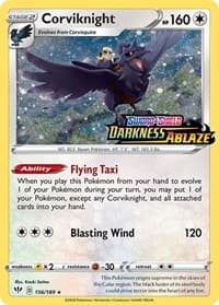 Corviknight 156 189 Darkness Ablaze Stamped